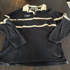 Men's Guinness Traditional Rugby Jersey size XXL Black